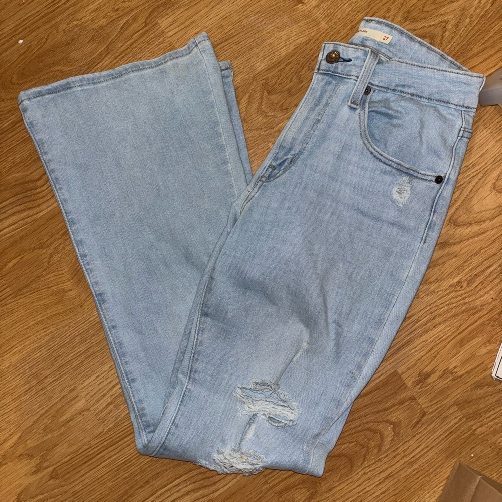 Levi’s Women’s 726 Flare High Rise Light Blue Jeans